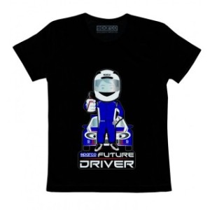 Tricou Sparco Copii Future Racer Negru