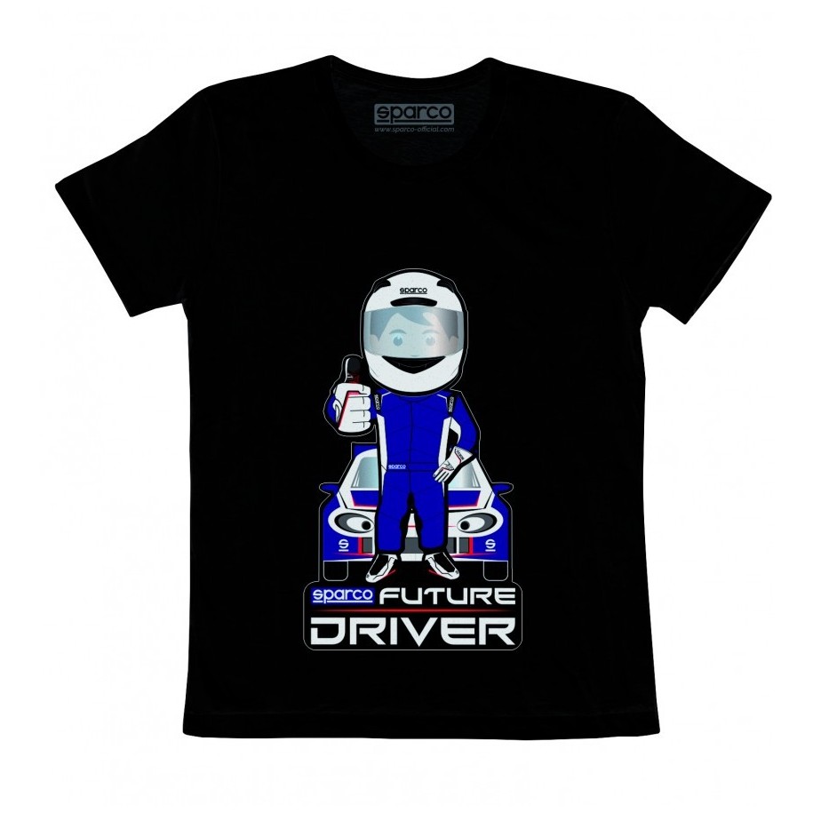 Tricou Sparco Copii Future Racer Negru
