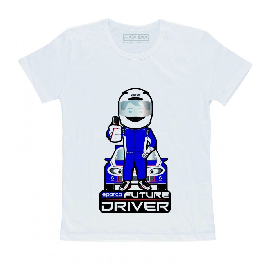 Tricou Sparco Copii Alb Furure Racer