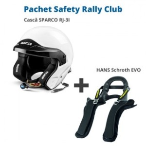 Pachet Safety Rally Sparco Flux RJ-I + Hans Club