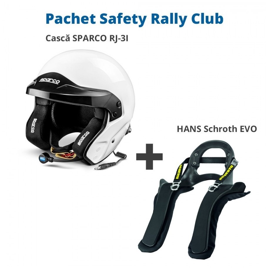 Pachet Safety Rally Sparco Flux RJ-I + Hans Club