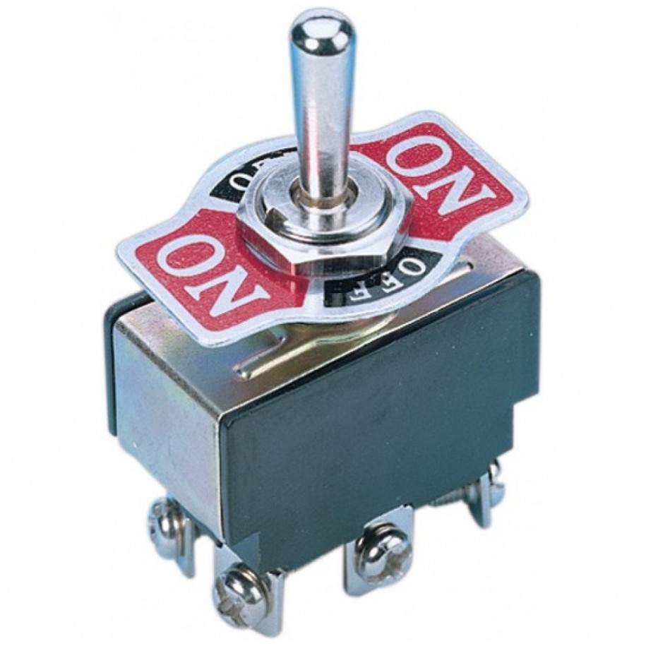Buton On/Off/On cu revenire si indicator