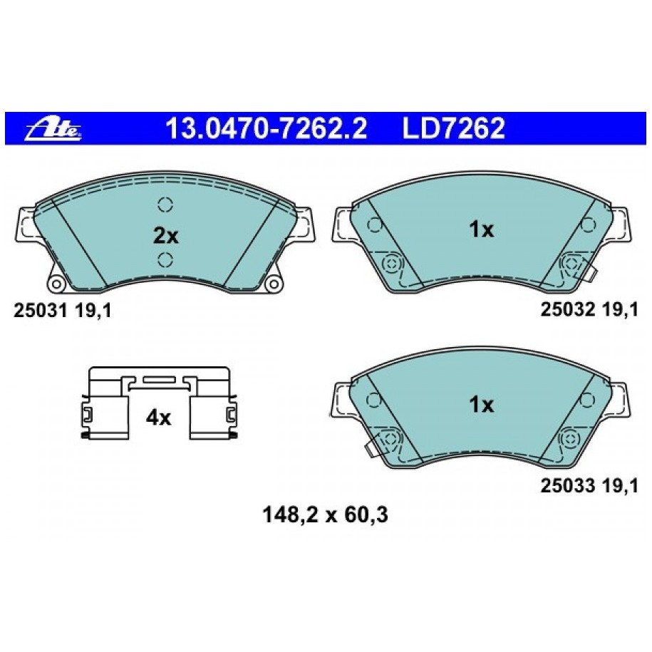 Placute ATE Ceramic fata - disc 276mm