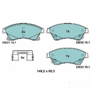 Placute ATE Ceramic fata - disc 300mm