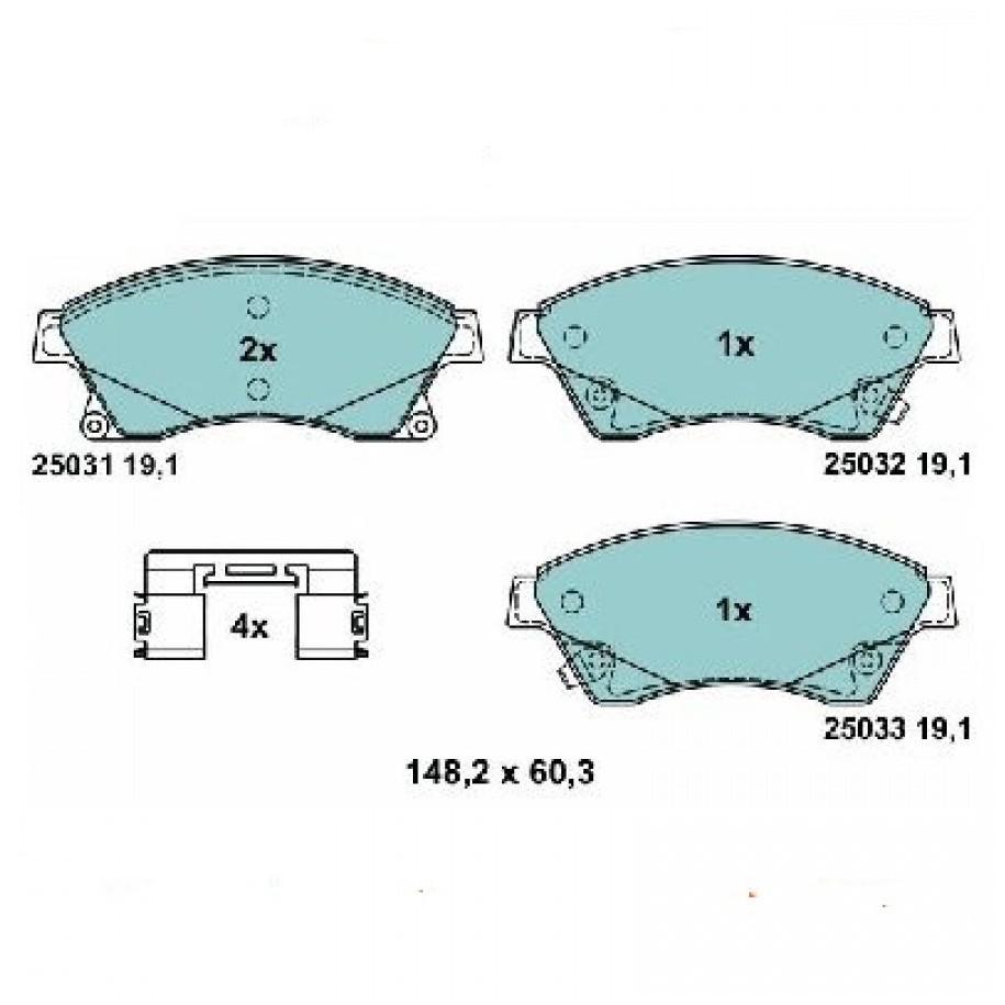 Placute ATE Ceramic fata - disc 300mm