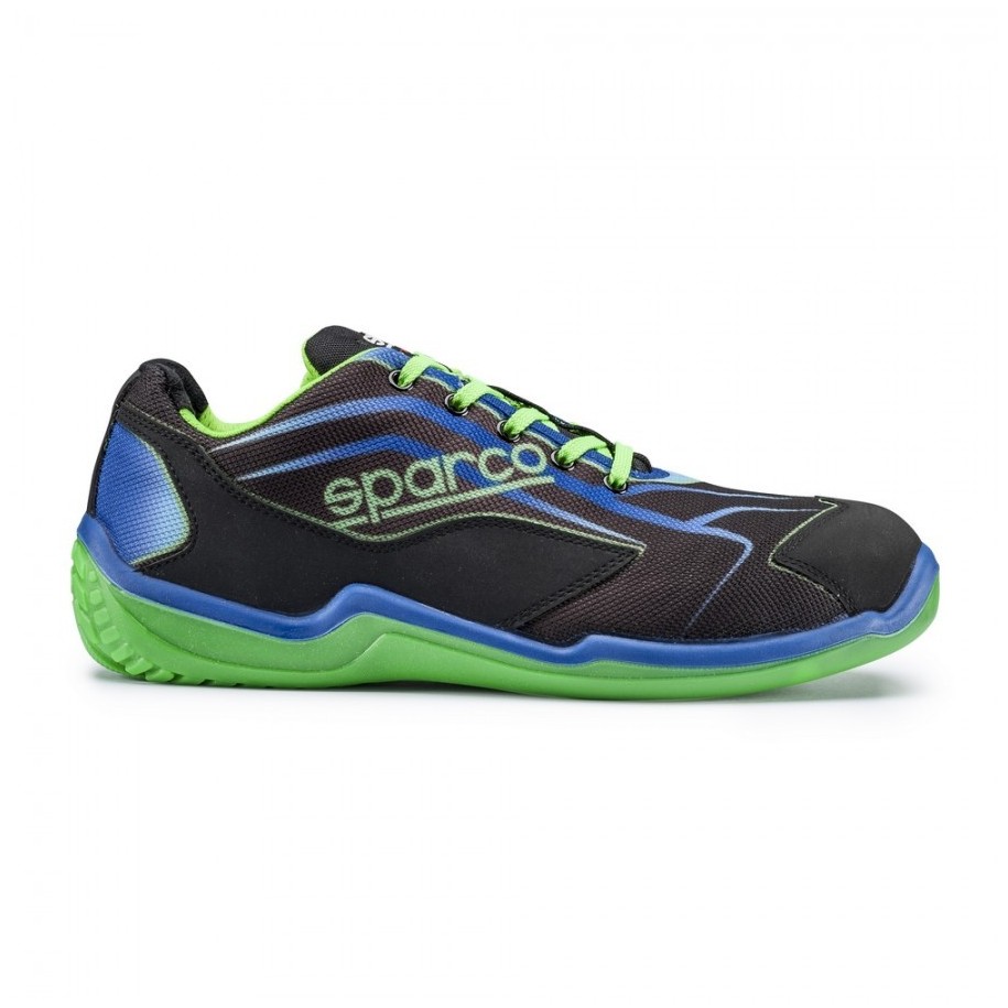 Sparco Touring L - Pantofi mecanici verde/albastru