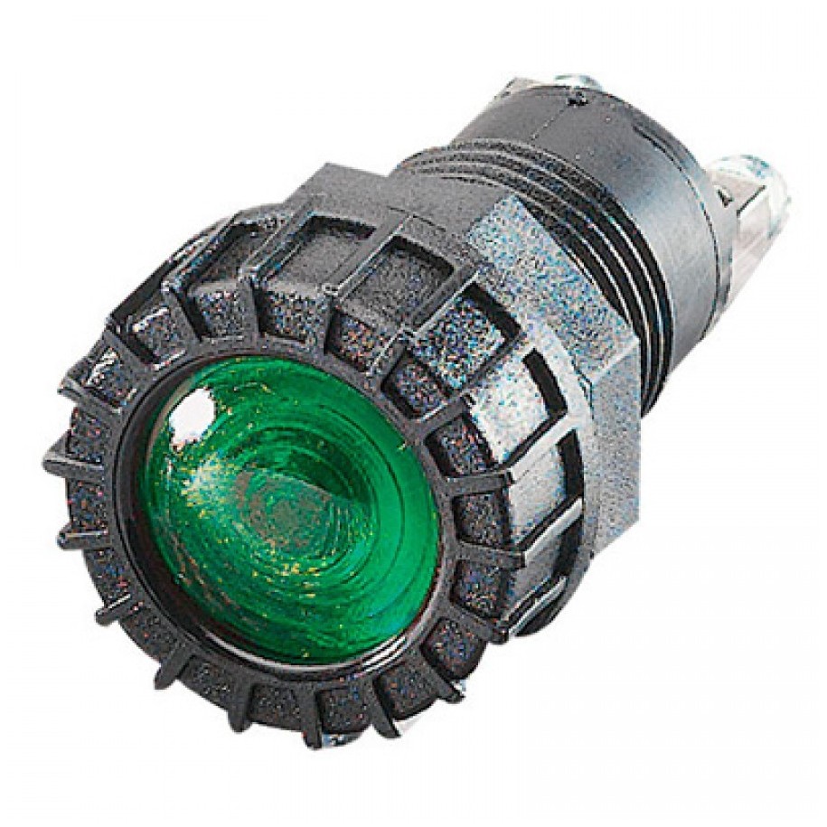Lampa averizare 18mm cu bec schimbabil (verde)