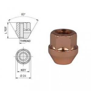 Piulita M14x15 -cheie 19 (cuprata)